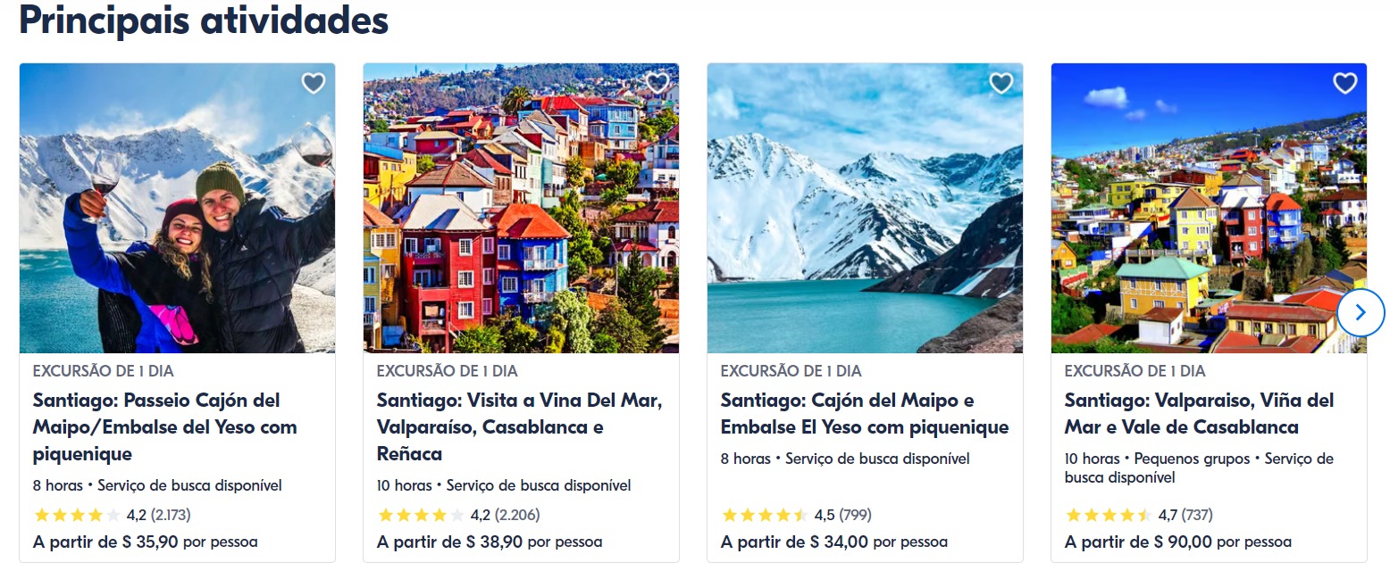 Atividades em Santiago do Chile